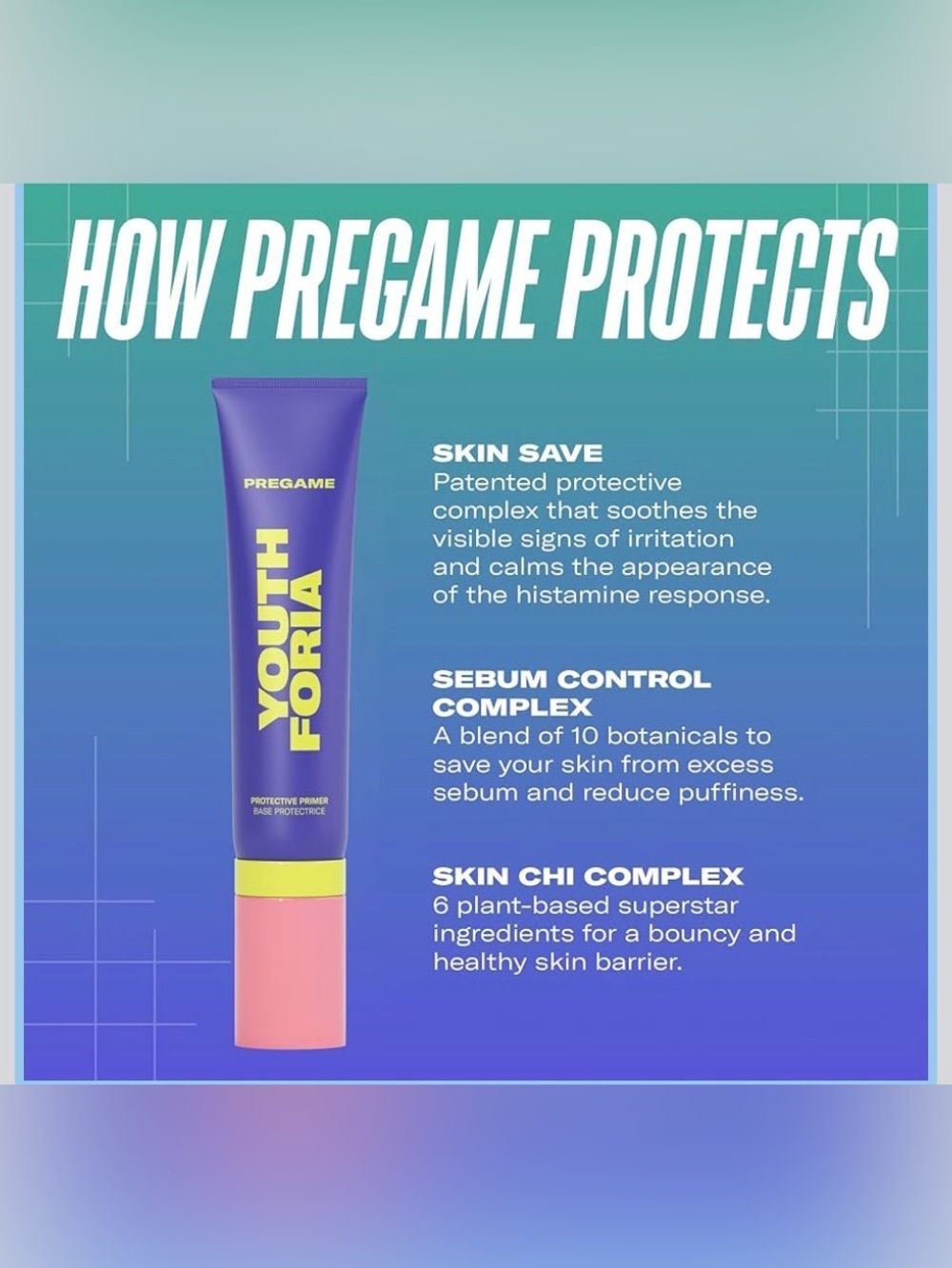 Youth Foria Pregame Primer Daily Protective Primer NIB Sealed 1 oz / 30ml - Picture 2 of 4